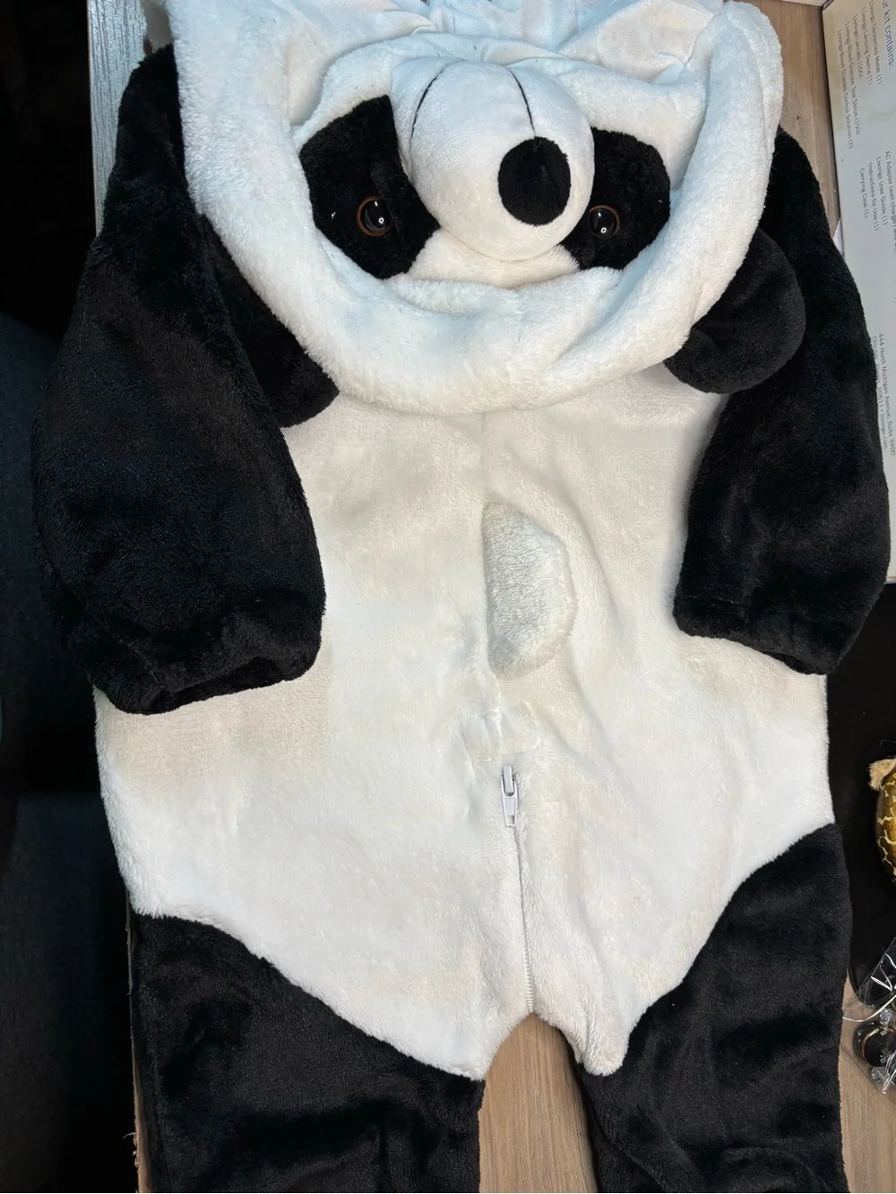 Michley Panda Hooded Baby Costume Romper - size 70 / 0-6 mo.